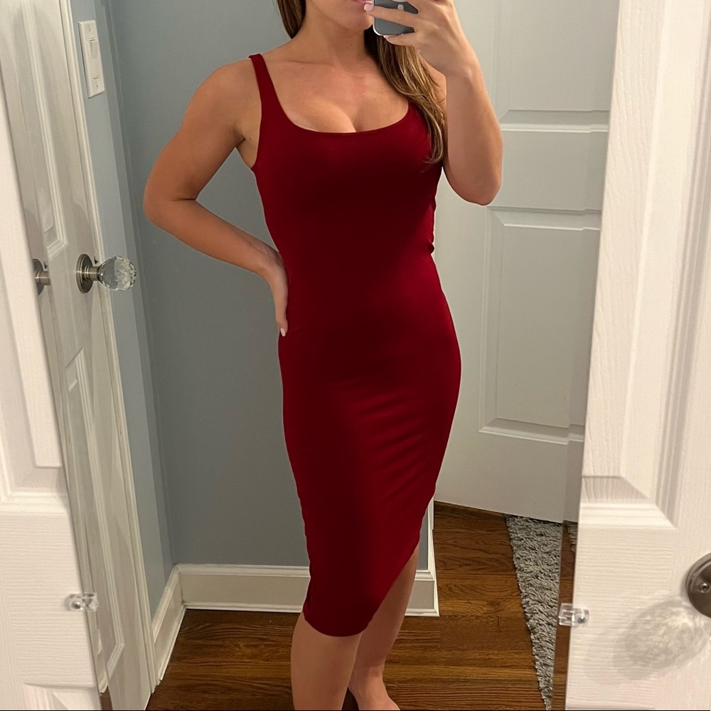 Forever 21 Cranberry MIDI Dress